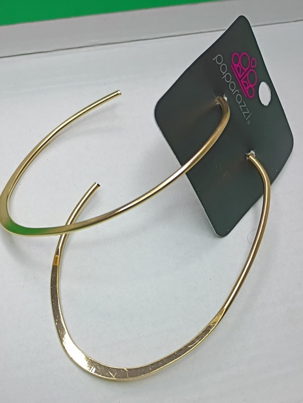 paparazzi Gold Open Curve Hoop Earrings
